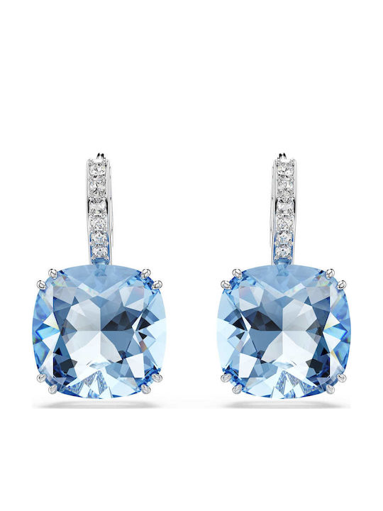 Swarovski Σκουλαρίκια Επιχρυσωμένα με Πέτρες Μπλε Swarovski Σκουλαρίκια Επιχρυσωμένα με Πέτρες Μπλε