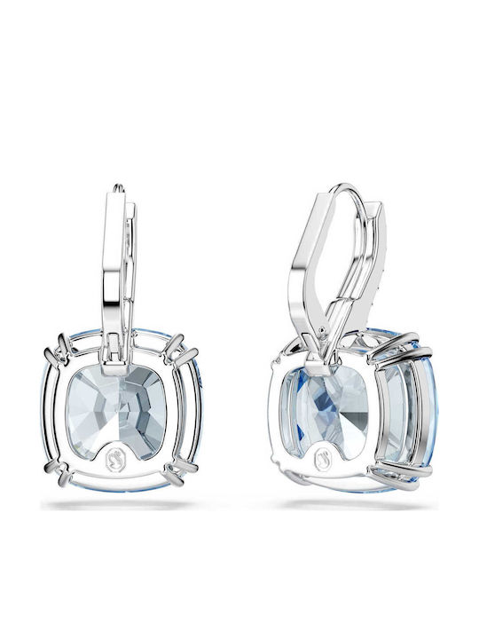 Swarovski Σκουλαρίκια Επιχρυσωμένα με Πέτρες Μπλε