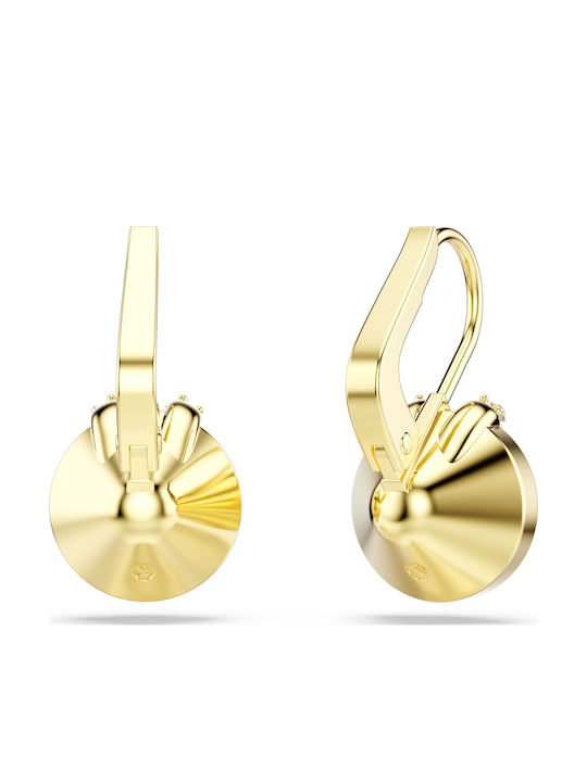 Swarovski Gold Plated Earrings with Green Stones