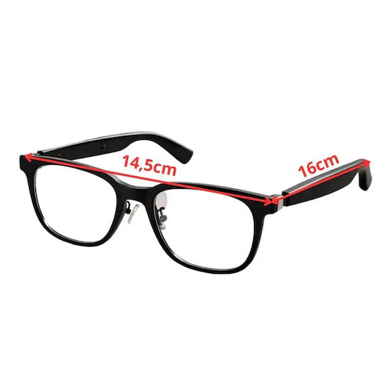 06385V Smart Glasses Μαύρα