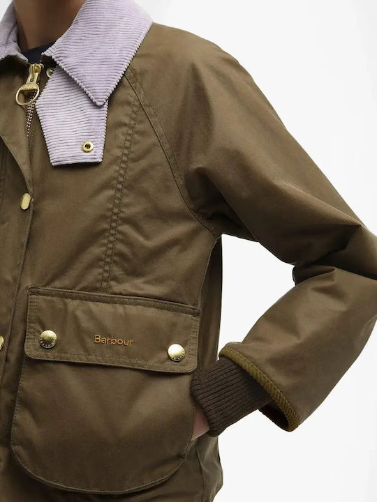 Beadnell Wax Crop Women's Jacket for Winter Brown