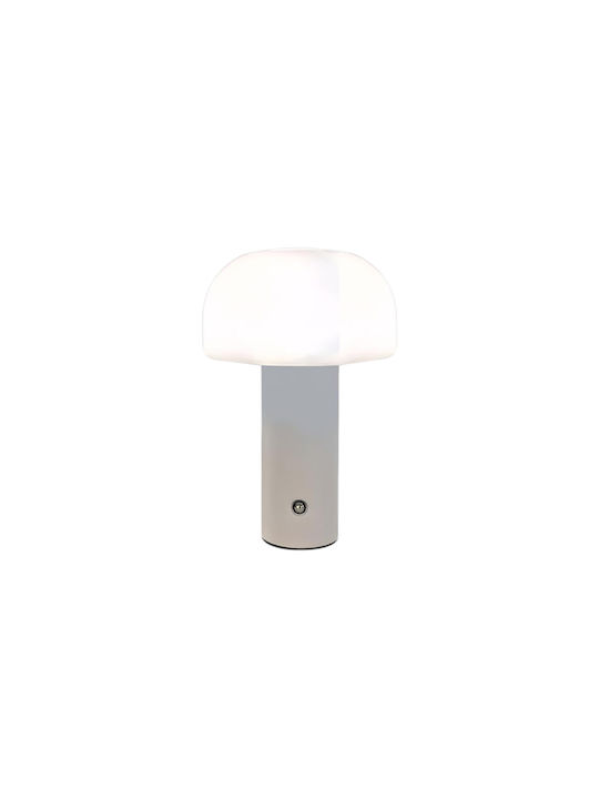 Table Lamp LED with White Shade and Base