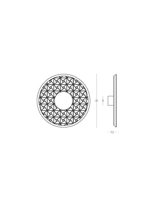 Zambelis Lights LED Warm White Ceiling & Wall Spot in Grey Color