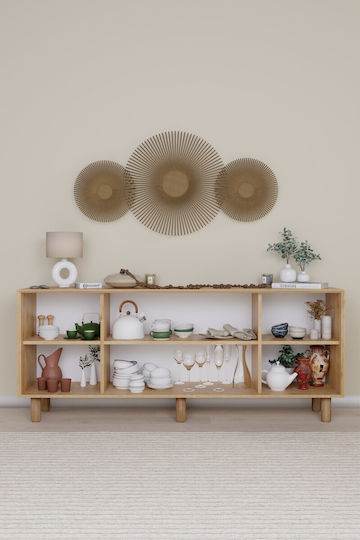 Wooden Console Multicolour L180xW40xH75cm