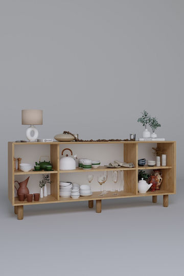 Wooden Console Multicolour L180xW40xH75cm