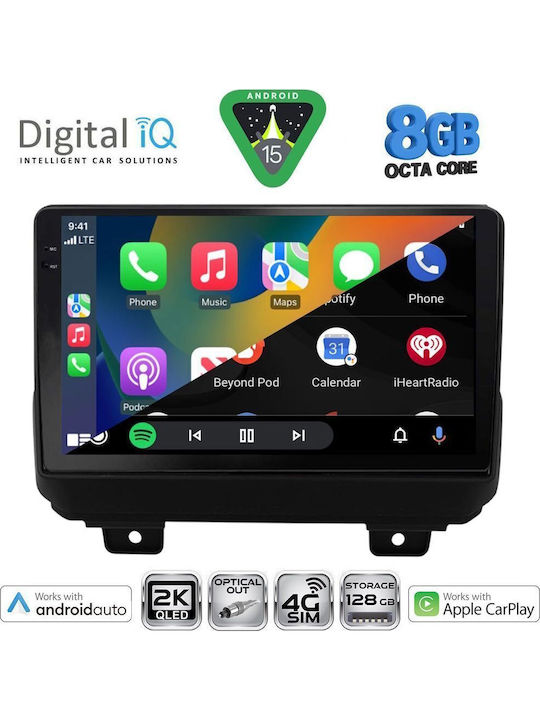 Digital IQ Car Audio System for Jeep Wrangler 2018 Bluetooth USB WiFi GPS Apple CarPlay Android Auto with 9" Touch Screen