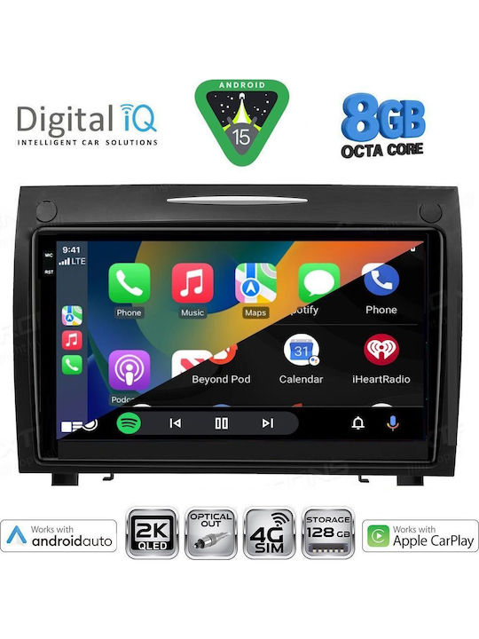 Digital IQ Car Audio System for Mercedes-Benz SLK 2004-2010 Bluetooth USB WiFi GPS Apple CarPlay Android Auto with 9" Touch Screen