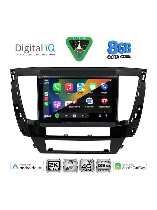 Digital IQ Car Audio System for Mitsubishi Pajero 2020 Bluetooth USB WiFi GPS Apple CarPlay Android Auto with 9" Touch Screen