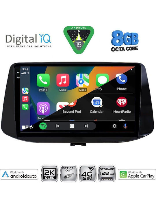Digital IQ Car Audio System for Hyundai i30 2018 (Bluetooth/USB/WiFi/GPS/Apple CarPlay/Android Auto) with 9" Touch Screen