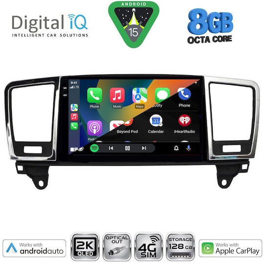 Digital IQ Ηχοσύστημα Αυτοκινήτου για Mercedes-Benz ML / GL Class 2011-2019 (Bluetooth/USB/WiFi/GPS/Apple-Carplay/Android-Auto) με Οθόνη Αφής 9"