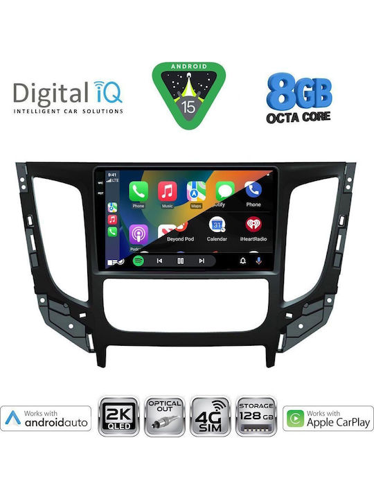 Digital IQ Car Audio System for Mitsubishi L200 2015-2019 with Clima Bluetooth USB WiFi GPS Apple CarPlay Android Auto with 9" Touch Screen