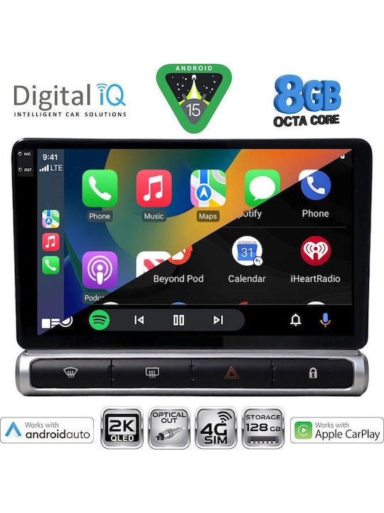 Digital IQ Car Audio System for Citroen C3 / DS3 2016 (Bluetooth/USB/WiFi/GPS/Apple CarPlay/Android Auto) with 9" Touch Screen