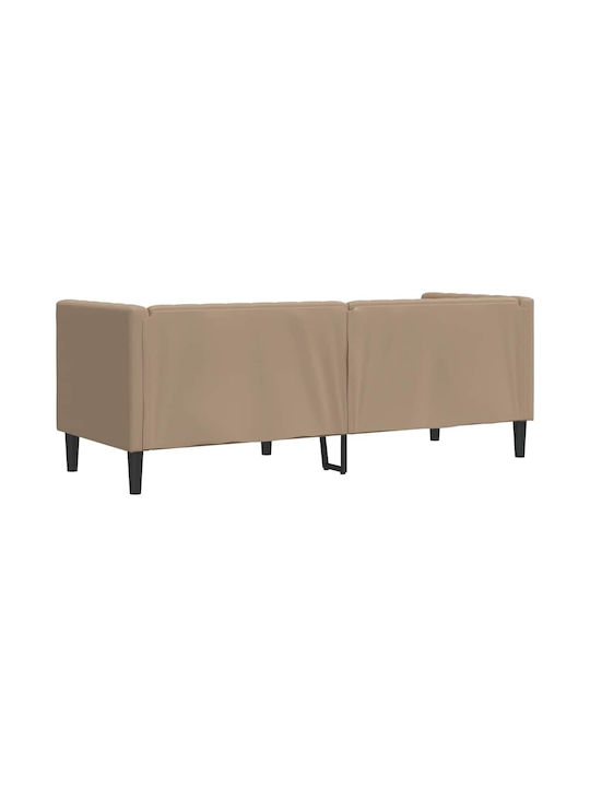 Canapea Cu Trei Locuri Din Piele Ecologică Culoare Capuccino 194x74.5x70.5cm