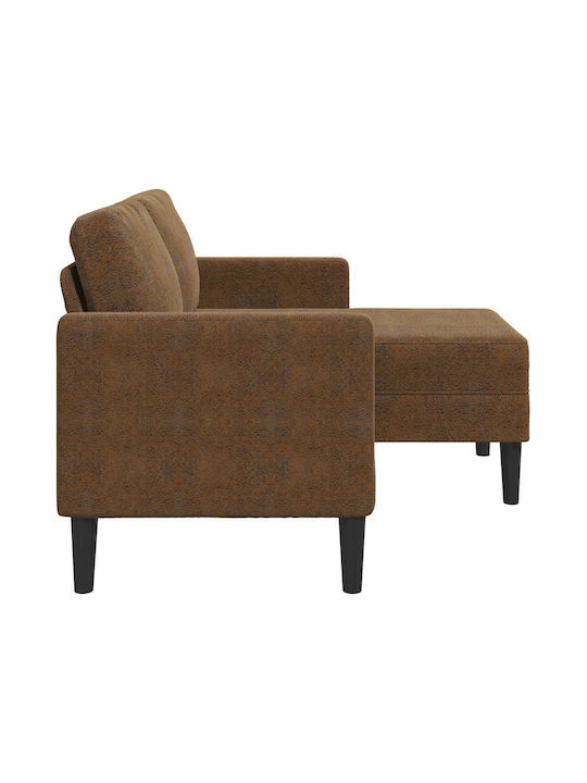 Двуместен Диван Изкуствена Кожа Кафяв 125x118x85см