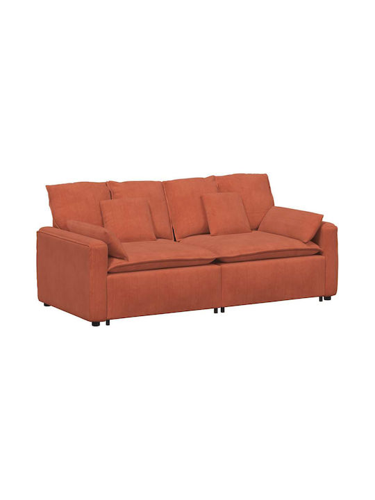 Doppelsitzer Sofa Rot Orange 224x105x64cm