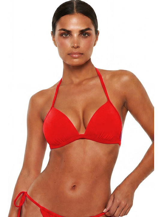 Bikini Τριγωνάκι B Cup με Ενίσχυση Κοραλι