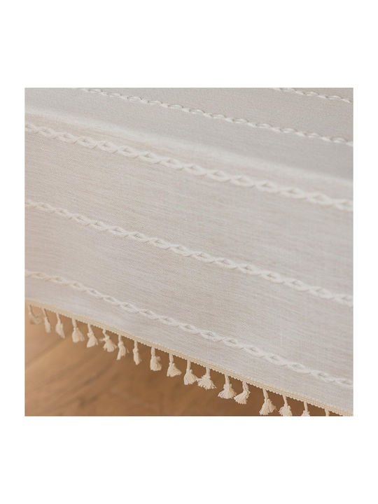 FRIPIA Față De Masă Din In Cu Broderie Albă 140x300cm