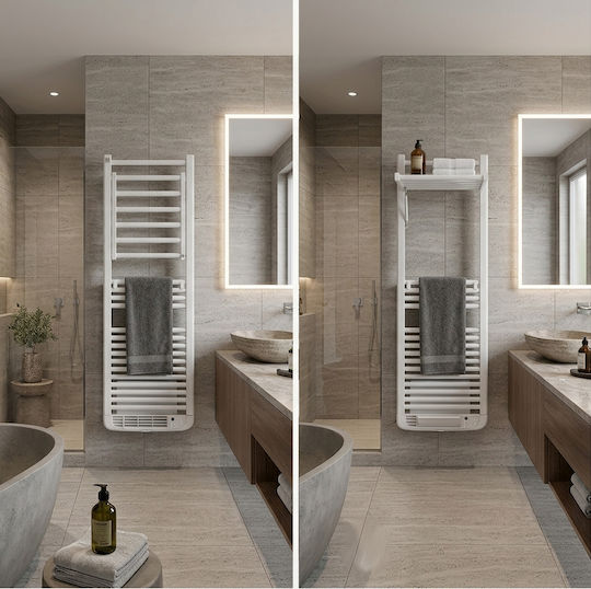 Deltacalor Dryer Electric Plus Electric Towel Rail 1500W 119.6x50cm White