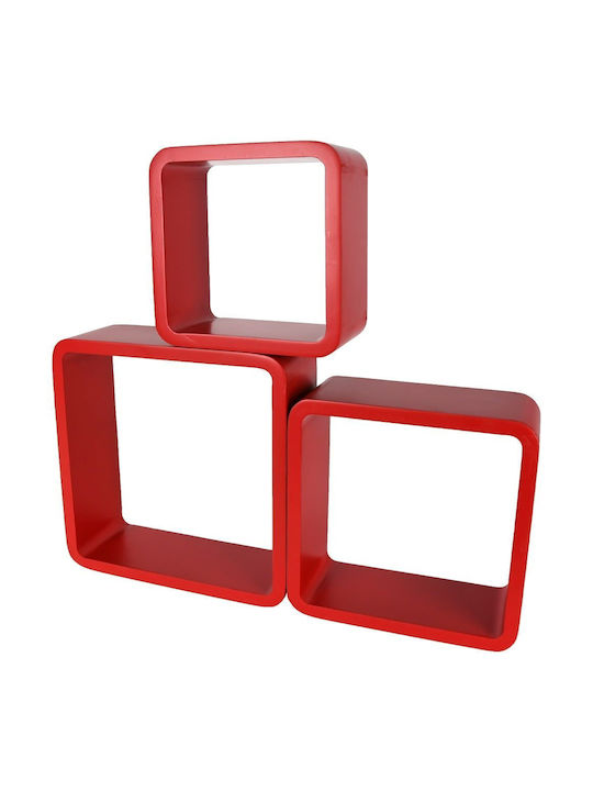Ράφια Τοίχου Red (3τμχ) 28x28x10εκ.