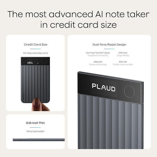 Plaud Plaud Sprachaufnahmegerät Note mit Interner Speicher 64GB