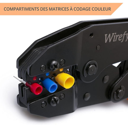 Wirefy Cleste Sertizat Autoreglabil Pentru Papuci Terminali Secțiune 0.5 - 10mm² cu Mecanism cu Clichet
