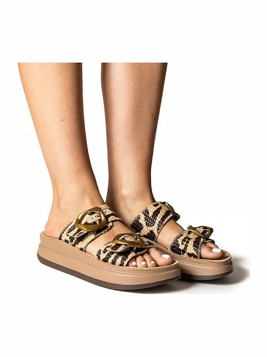 Women's Flat Sandals Brown Africana