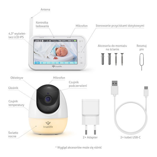 TrueLife Nannycam Baby Monitor With Two-Way Audio And Lullabies