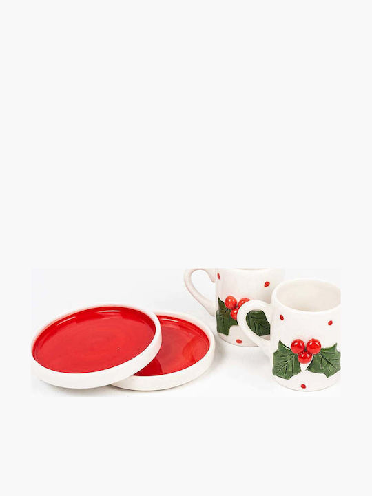 SteweHome Set Cesti Maro Ceramice Multicolore 80ml 4 Bucăți