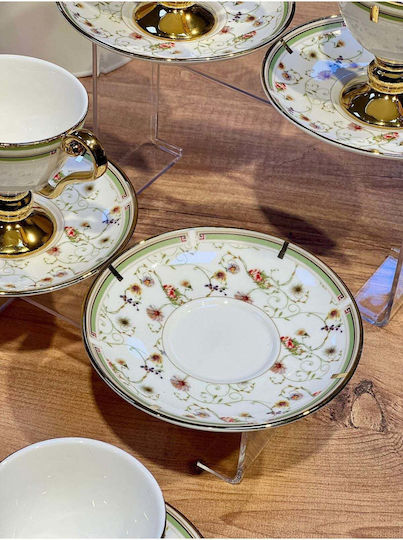 SteweHome Set Tassen Kaffee Aus Porzellan Grüne 6 Stück