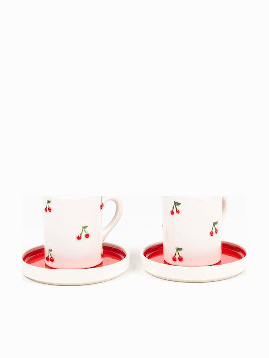 SteweHome Set Of Multicolour Ceramic Coffee Cups 80ml 4 Pieces