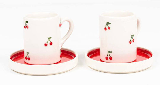 SteweHome Set Of Multicolour Ceramic Coffee Cups 80ml 4 Pieces