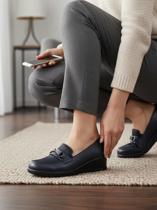 Mocasini Dama Loafers În Culoare Albastru