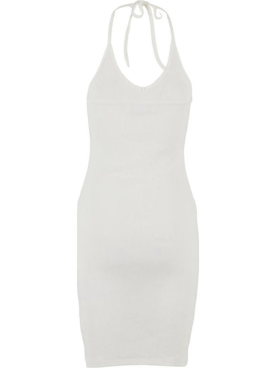 Ladies Summer Midi Evening Dress Off-White