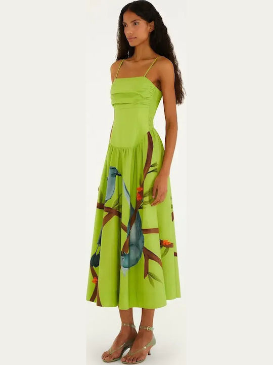 Summer Maxi Dress for Wedding and Christening Green