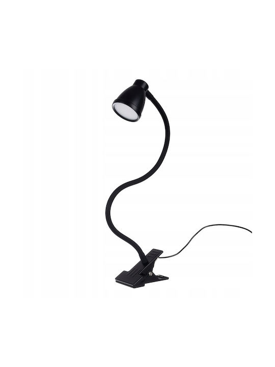 LED Iluminat de Birou cu Braț Flexibil în Culoare Neagră