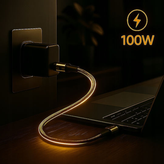 Co2 Short Usb-c Cable Fast Charging Samsung Apple Usb Type-c Pd 100w