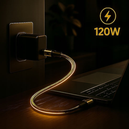 Co2 Usb-c Cable Fast Charging Samsung Xiaomi Usb Type-c Pd 6a 120w 2m