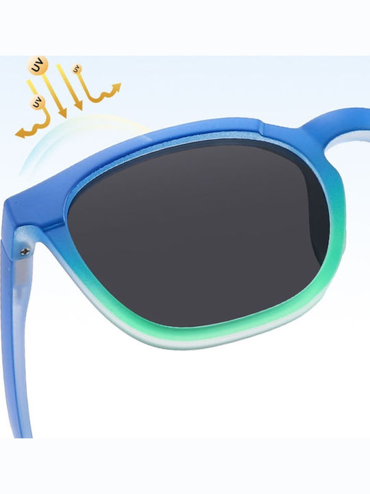 Techsuit Oversized Kinder-Sonnenbrillen mit Polarisiertem Spiegel Rosa
