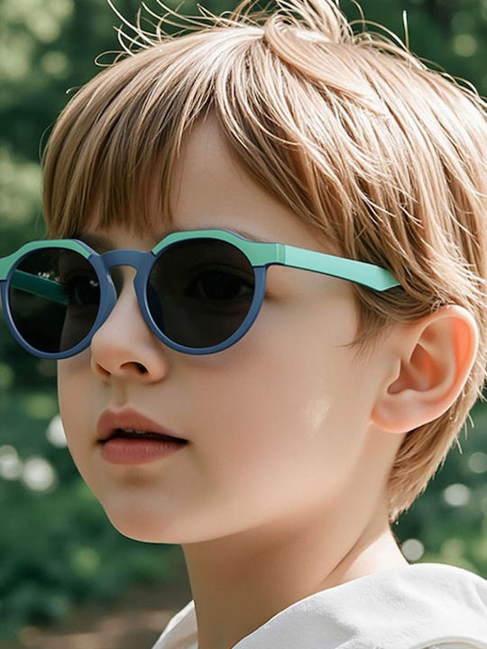Techsuit Ochelari De Soare Pentru Copii Rotunzi Cu Lentile Polarized Verzi