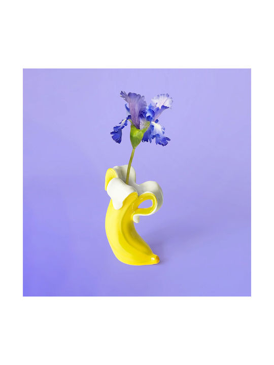 Donkey Διακοσμητικό Βάζο Γυάλινο Banana Romance Κίτρινο