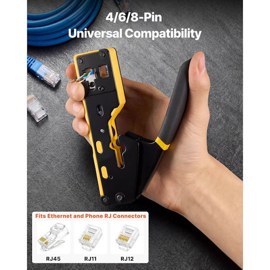Vevor Network Crimping Pliers RJ12 RJ11 RJ45 with Stripper