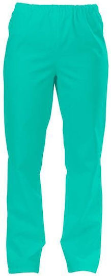 Anta Uniforms Unisex Medical Pants Turquoise Cotton and Polyester