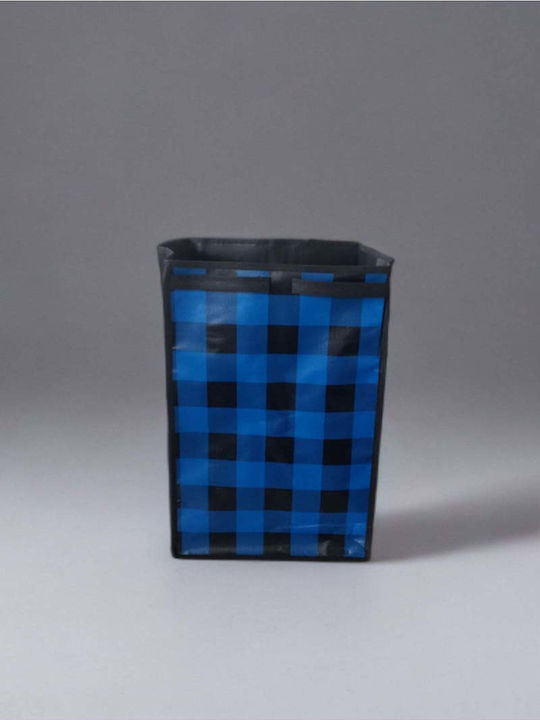 Stewehome Shopping Basket Bag Wire Blue Checked Blue 39x57 Cm