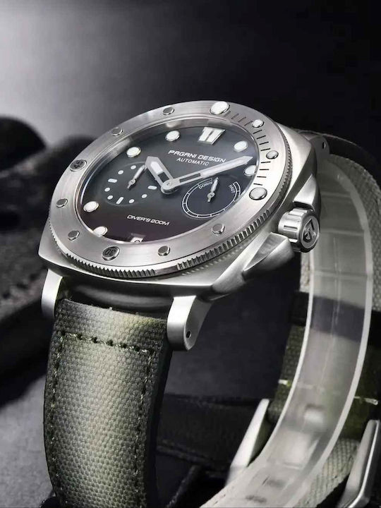 Pagani Design Ceas Barbatesc 41mm Automat cu Curea Textilă Neagră