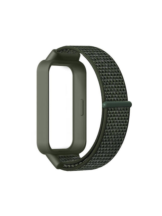 Λουράκι Xiaomi Smart Band 9 Active Redmi Band 3 Nylon Πλαστικό Κάλυμμα Dark Green Λουράκι Xiaomi Smart Band 9 Active Redmi Band 3 Nylon Πλαστικό Κάλυμμα Dark Green