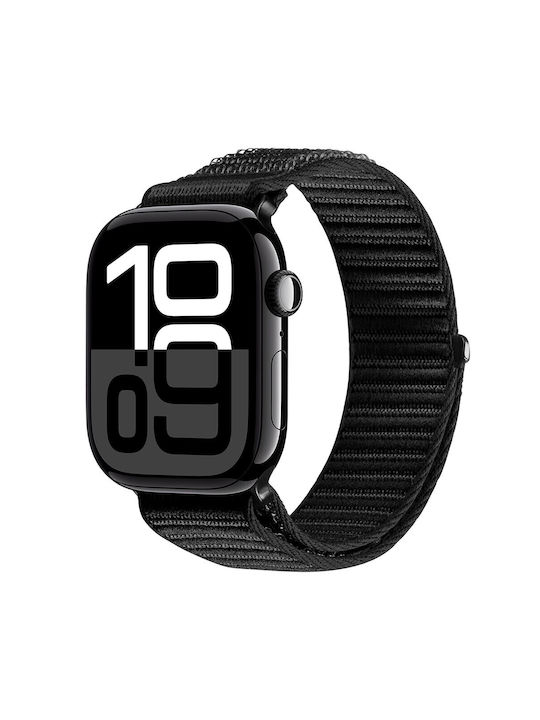 Dux Ducis Braided Loop Wrist Strap Apple Watch 44 45 46 49mm Black