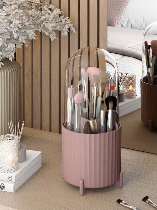 SteweHome Cosmetics Organization Box With Pink Dividers