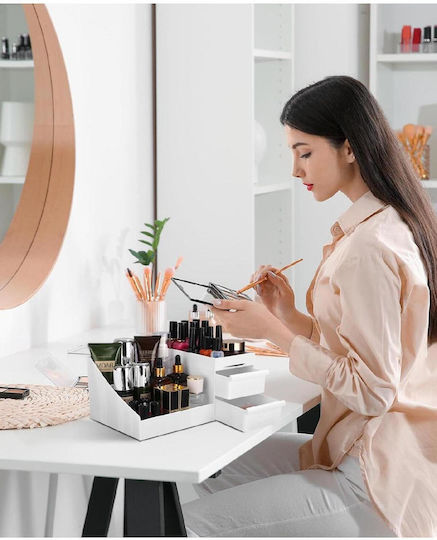 Stewehome Organizer Drawer Makeup Cosmetics Perfume Cream Serum White