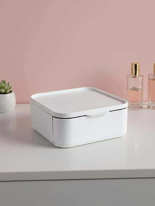 SteweHome Cosmetics Organizer with 1 Drawer White