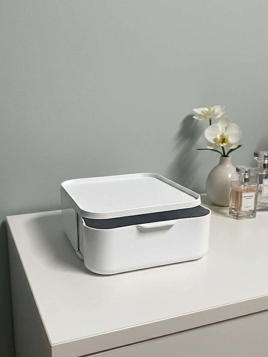 SteweHome Cosmetics Organizer with 1 Drawer White